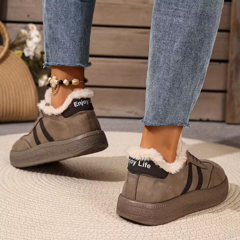 Women's Waterproof Warm Platform Sneakers Boots