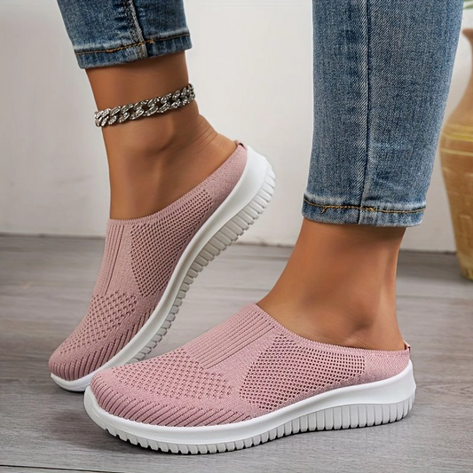 Women’s Breathable Knit Walking Shoes – Lightweight Slip-On Comfort