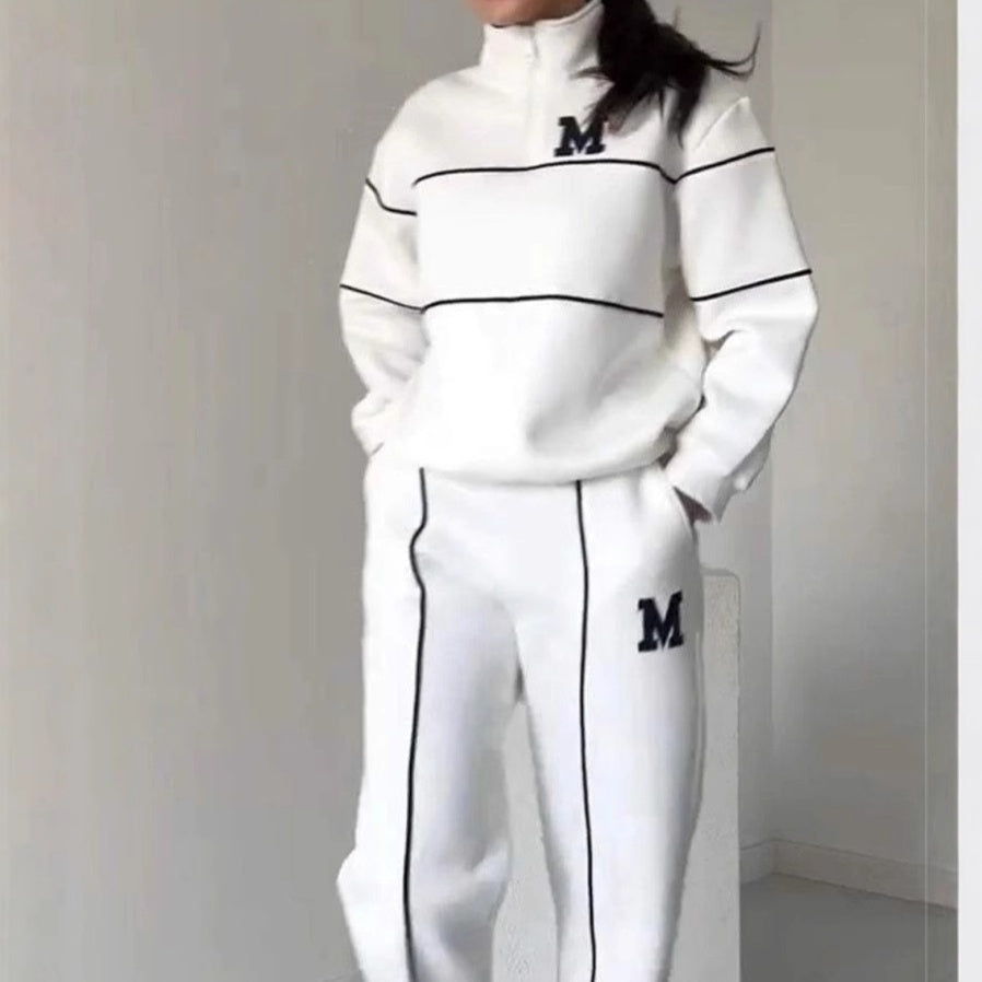 Womens 2 Piece Outfits Lounge Hoodless Pullover Sweatshirt Sweatsuit Sets Sweatshirt Baggy Fashion Sweatpants With Pockets