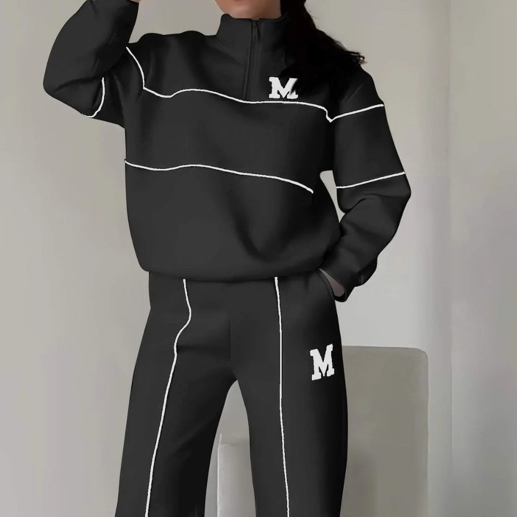 Womens 2 Piece Outfits Lounge Hoodless Pullover Sweatshirt Sweatsuit Sets Sweatshirt Baggy Fashion Sweatpants With Pockets