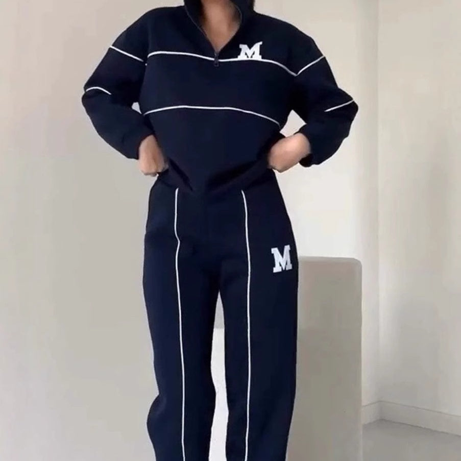 Womens 2 Piece Outfits Lounge Hoodless Pullover Sweatshirt Sweatsuit Sets Sweatshirt Baggy Fashion Sweatpants With Pockets