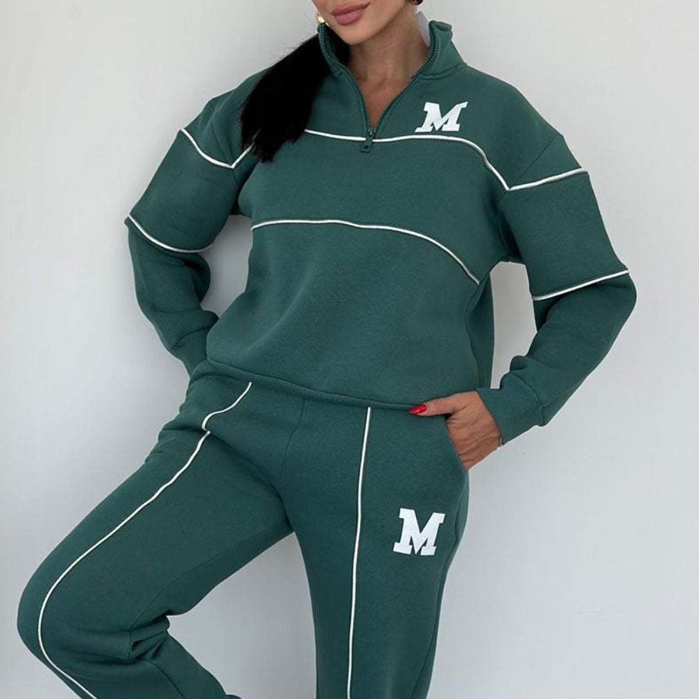 Womens 2 Piece Outfits Lounge Hoodless Pullover Sweatshirt Sweatsuit Sets Sweatshirt Baggy Fashion Sweatpants With Pockets