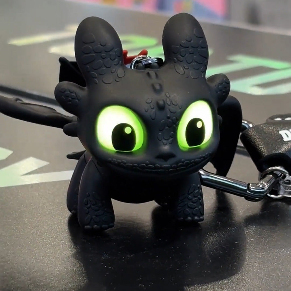 Light-Up Toothless Dragon Keychain